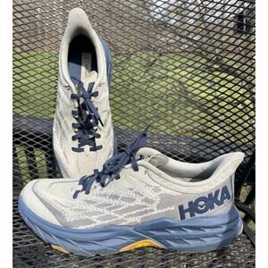HOKA Barley Slate speed goat 5 trail running shoes traction lugs men's size 9.5